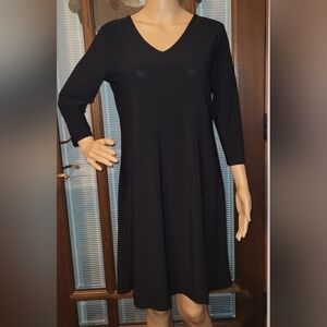Attitudes by Renée Small Black Knee Length Pull-on Dress